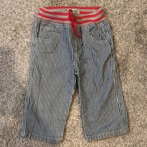 Baby Boden blue and white striped denim pants